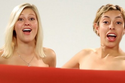 Women BFF see each other naked for the first time