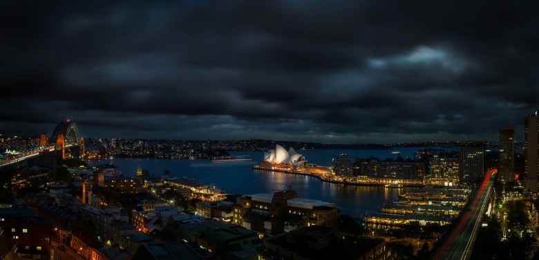 Sydney Opera house at night