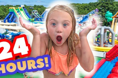 We turned our backyward into a real waterpark! for 24 hours!