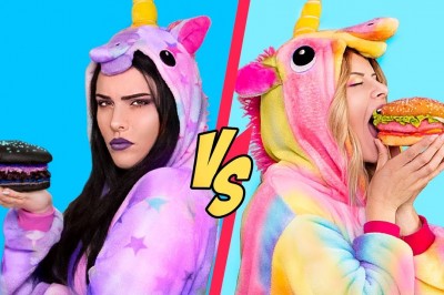 Good Unicorn Good vs Bad Unicorn Food Challenge